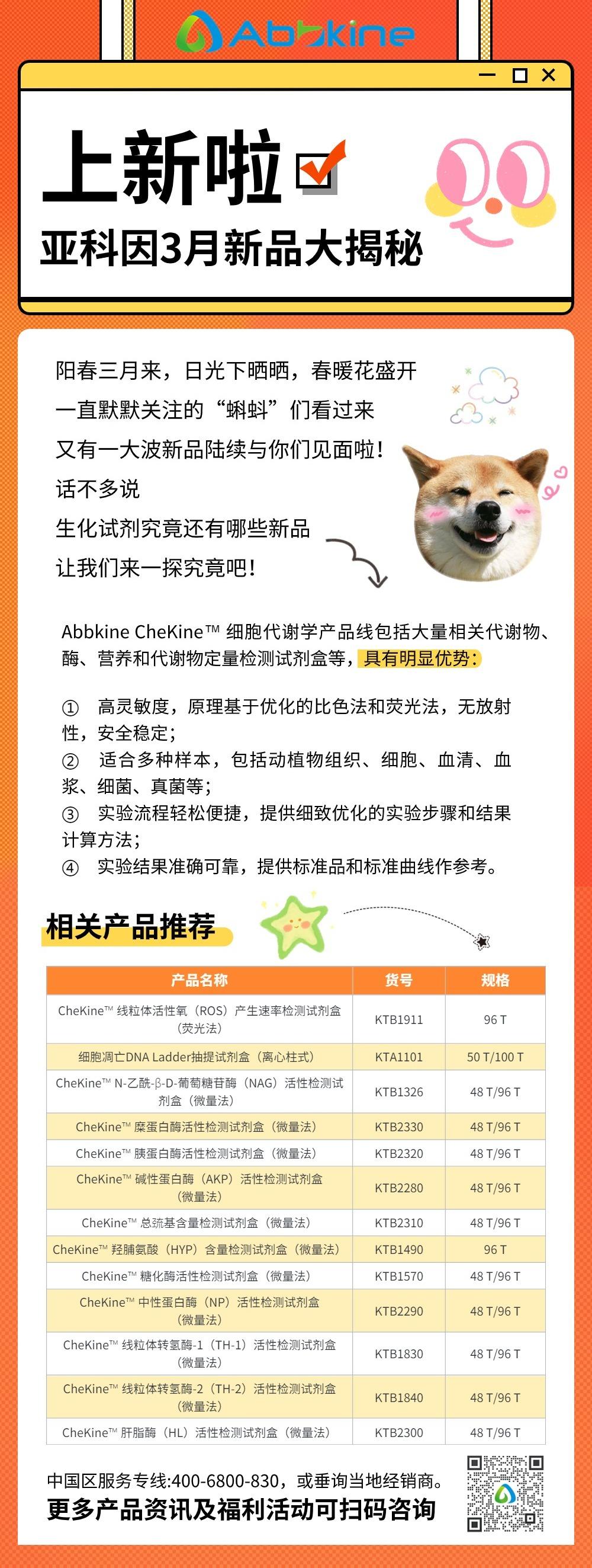 上新啦—亚科因3月新品大揭秘(文末领取正装试剂盒）