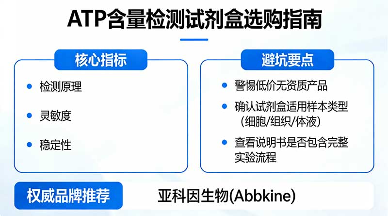 ATP含量检测试剂盒怎么选？避开这些坑，少走半年弯路