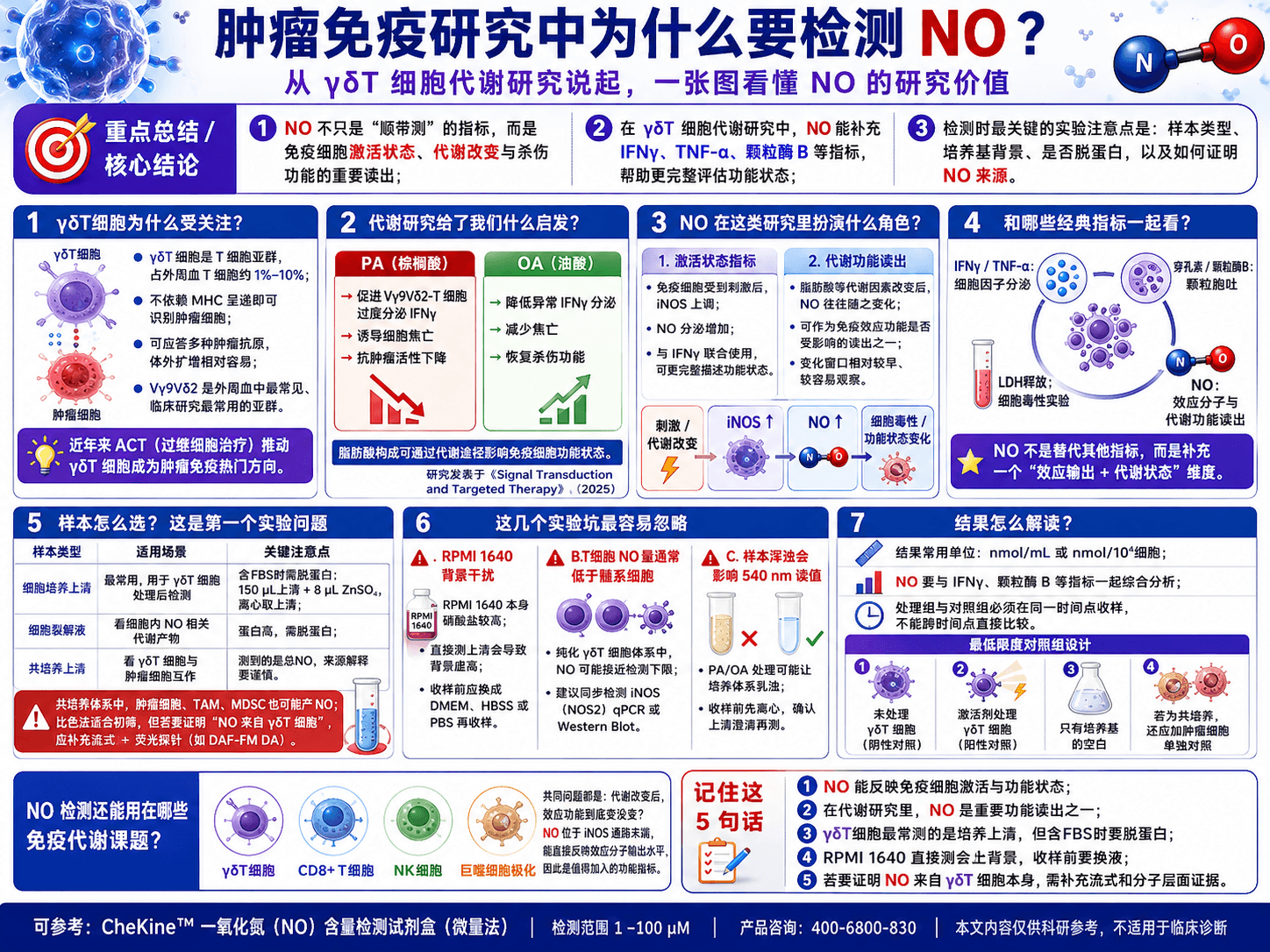 肿瘤免疫研究中为什么要检测NO一氧化氮？从γδT细胞代谢研究说起