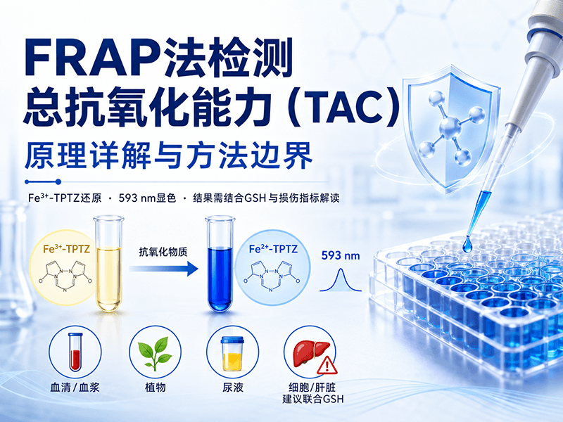 FRAP法检测总抗氧化能力TAC：原理详解与方法边界