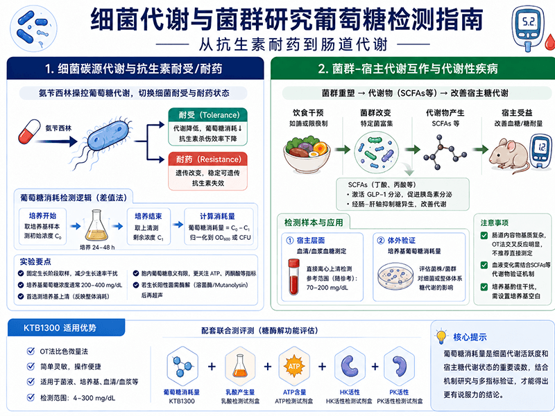 细菌代谢与菌群研究葡萄糖检测试剂盒使用指南：从抗生素耐药到肠道代谢