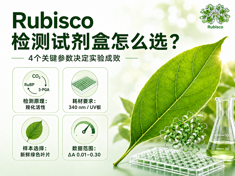 Rubisco检测试剂盒怎么选？4个关键参数决定二磷酸核酮糖羧化酶/加氧酶检测实验成败