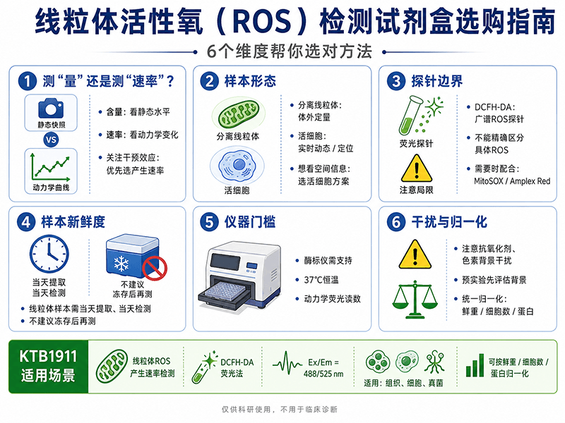 线粒体活性氧（ROS）检测试剂盒选购指南：6个维度帮你选对方法