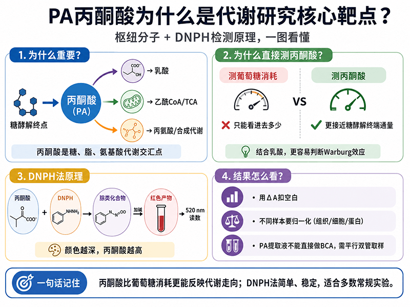 PA丙酮酸为什么是代谢研究的核心靶点？从枢纽分子到DNPH检测原理全解析
