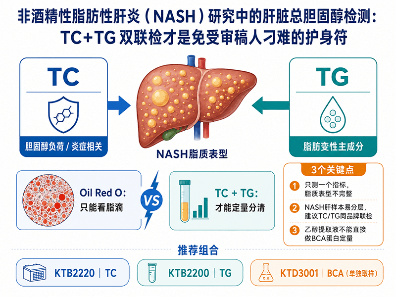 非酒精性脂肪性肝炎(NASH)研究中的肝脏总胆固醇检测：TC+TG双联检才是免受审稿人刁难的护身符