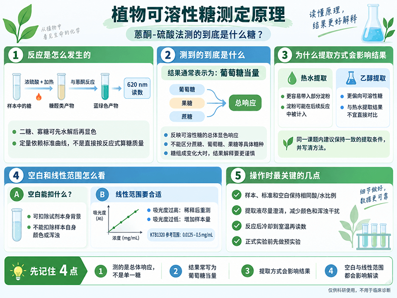 植物可溶性糖测定原理：蒽酮-硫酸法测的到底是什么糖？