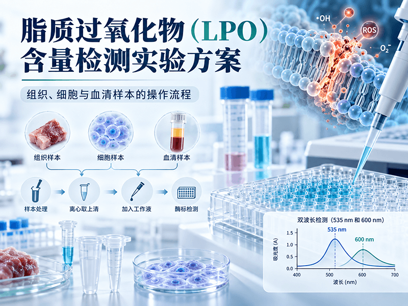 LPO脂质过氧化物含量检测实验方案：组织、细胞与血清样本的操作流程