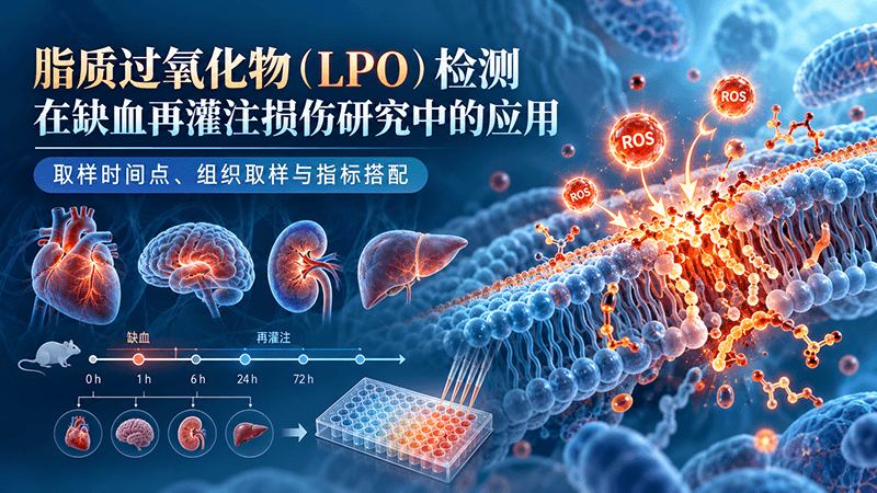 脂质过氧化物（LPO）检测在缺血再灌注损伤研究中的应用：取样时间点、组织取样与指标搭配