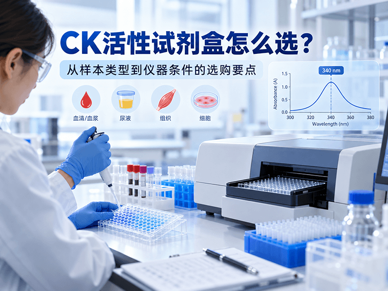 CK肌酸激酶活性检测试剂盒怎么选？从样本类型到仪器条件的选购要点