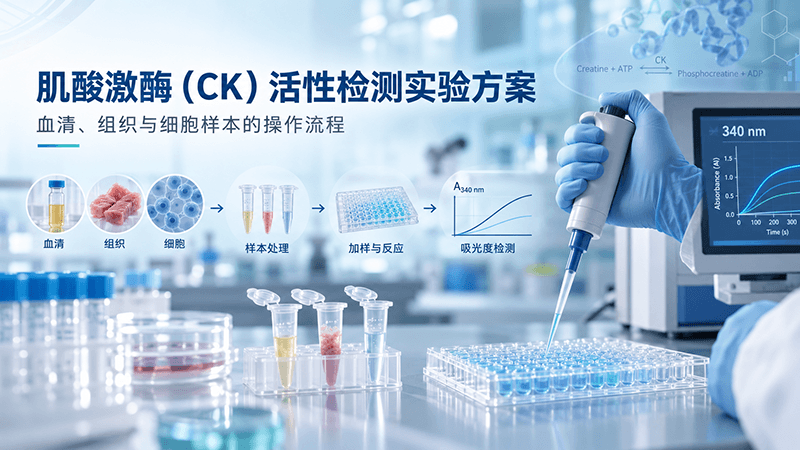 CK肌酸激酶活性检测实验方案：血清、组织与细胞样本的操作流程