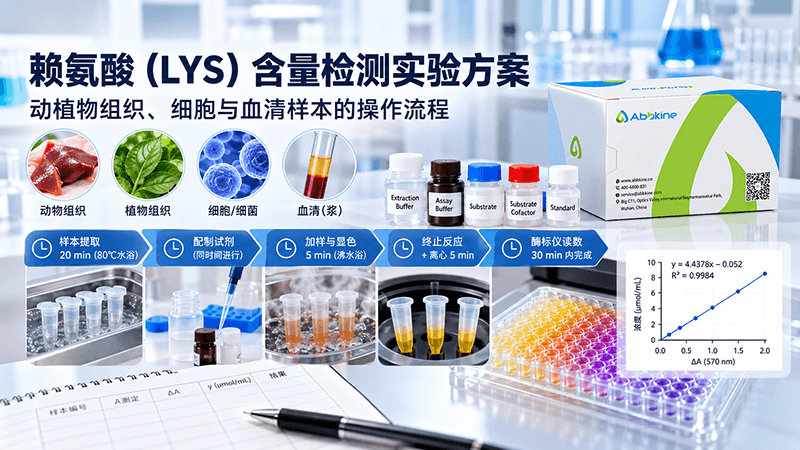 LYS赖氨酸含量检测实验方案：动植物组织、细胞与血清样本的操作流程